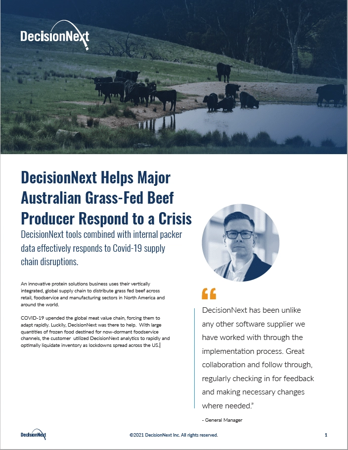 DecisionNext Helps Major Australian Grass-Fed Beef Producer Respond to a Crisis